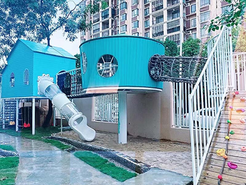 幼儿园户外攀爬滑梯>