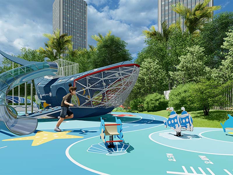 鲸鱼造型无动力游乐设备