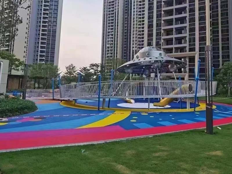 飞碟造型露天无动力游乐设备