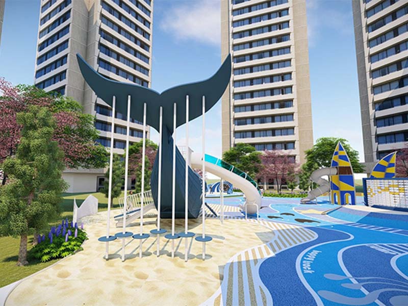 鲸鱼造型无动力游乐设备